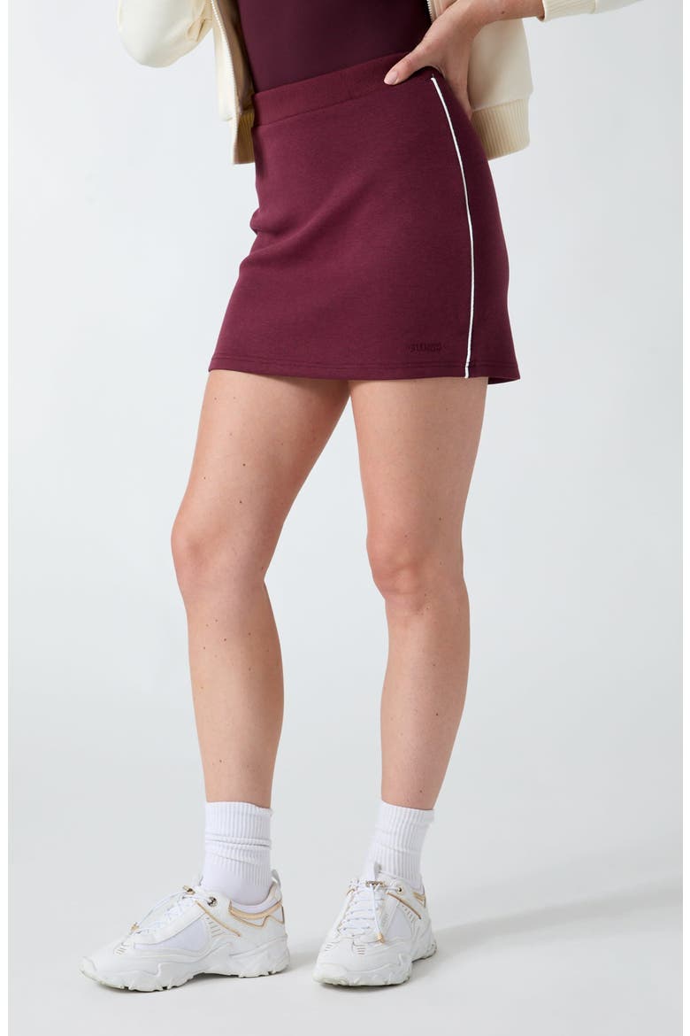 Sibilla Mini Skirt, Main, color, OPEN BURGUNDY