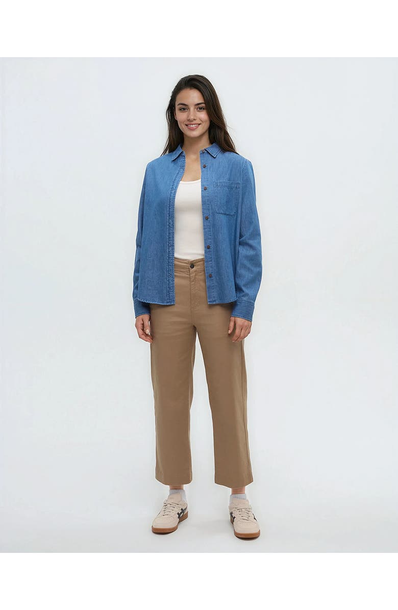 tentree Denim Sloan Shirt, Alternate, color, Mid Wash