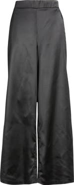 Hue Sateen Wide Leg Pants