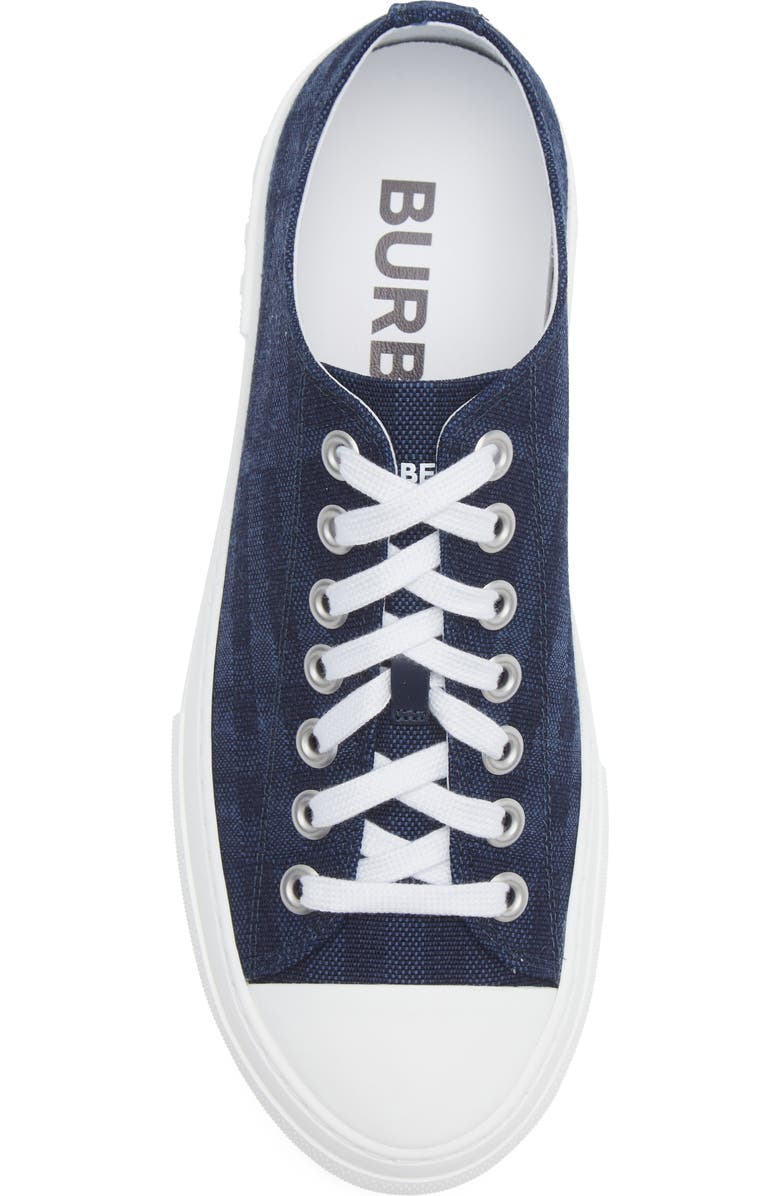 Burberry Jack Check Low Top Sneaker, Alternate, color, Navy