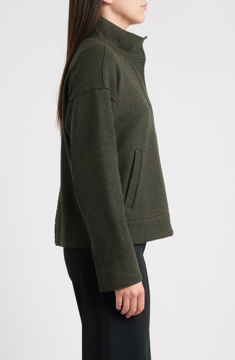 Eileen Fisher Boiled Wool Jacket, Alternate, color, Woodland