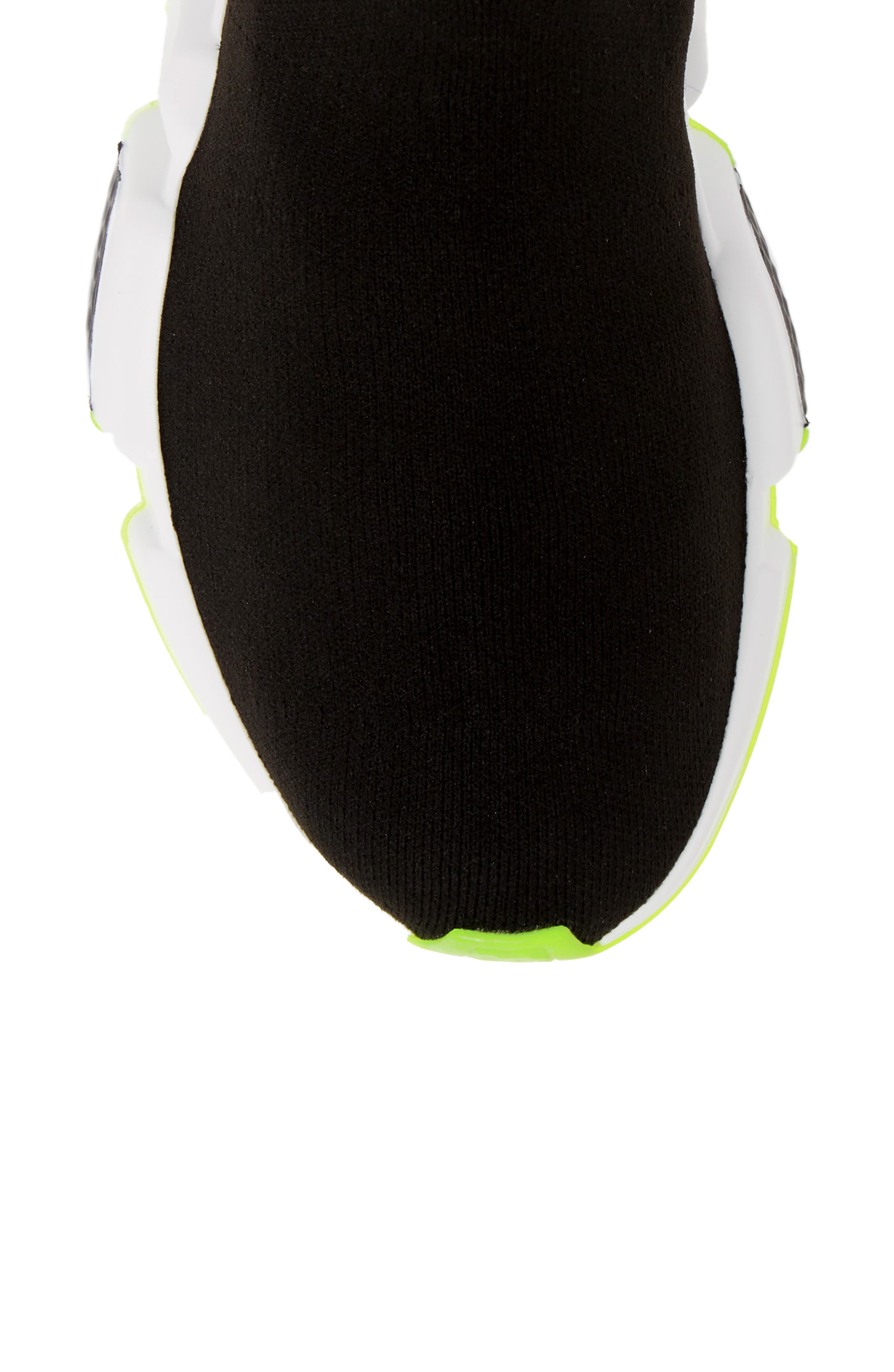 Hi Speed Logo Sock Sneaker, Alternate, color, BLACK/ YELLOW FLUO