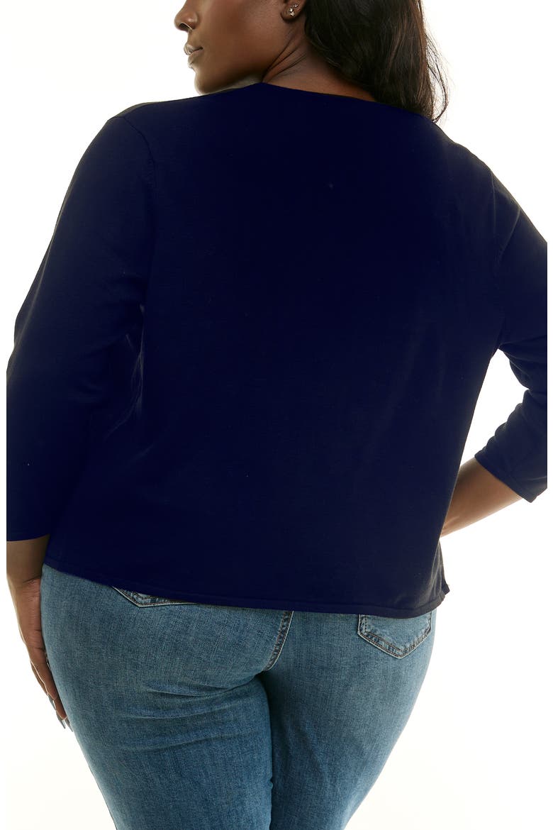 Scalloped Bolero, Alternate, color, NAVY