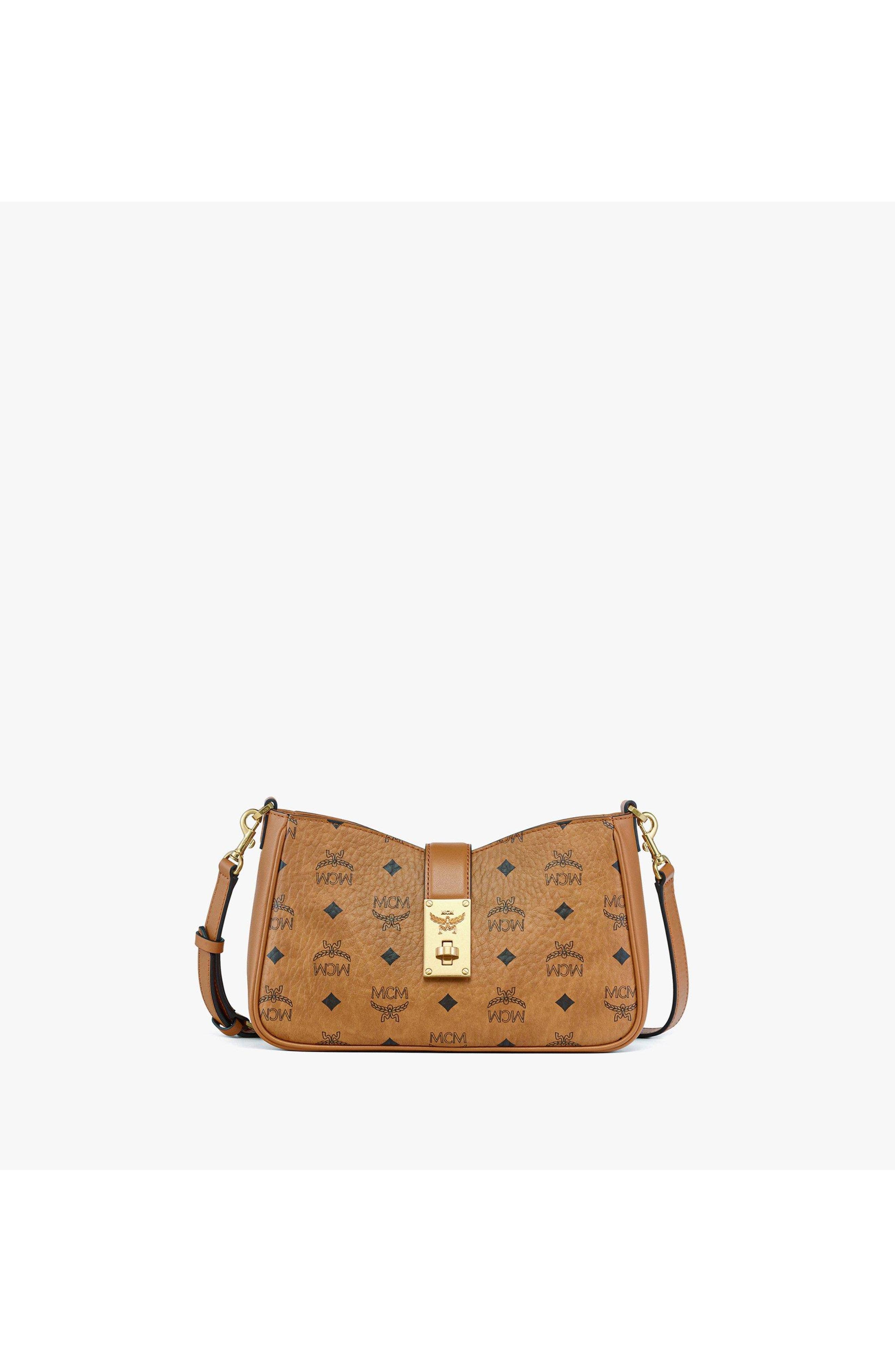 Small Tracy Shoulder Bag in Visetos, Main, color, Cognac