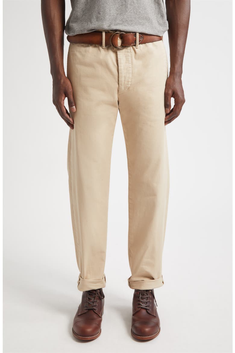 Officer Cotton Twill Chino Pants, Main, color, STONE