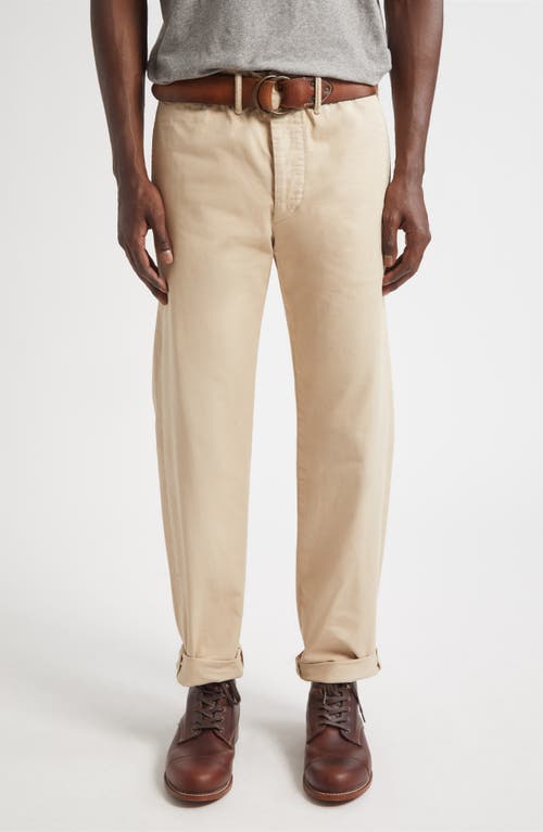 Double RL Officer Cotton Twill Chino Pants in Stone 