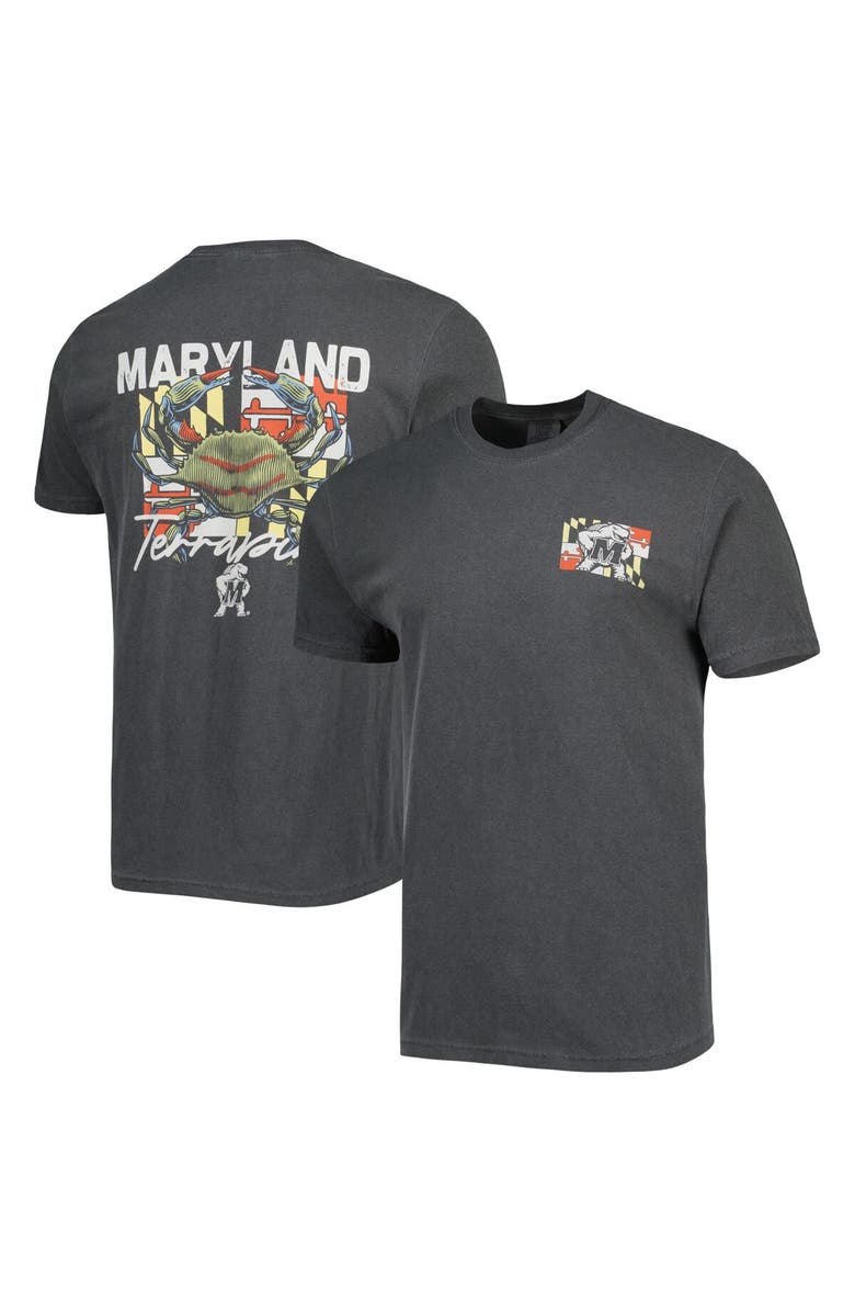 IMAGE ONE Men's Black Maryland Terrapins Hyperlocal T-Shirt, Main, color, 