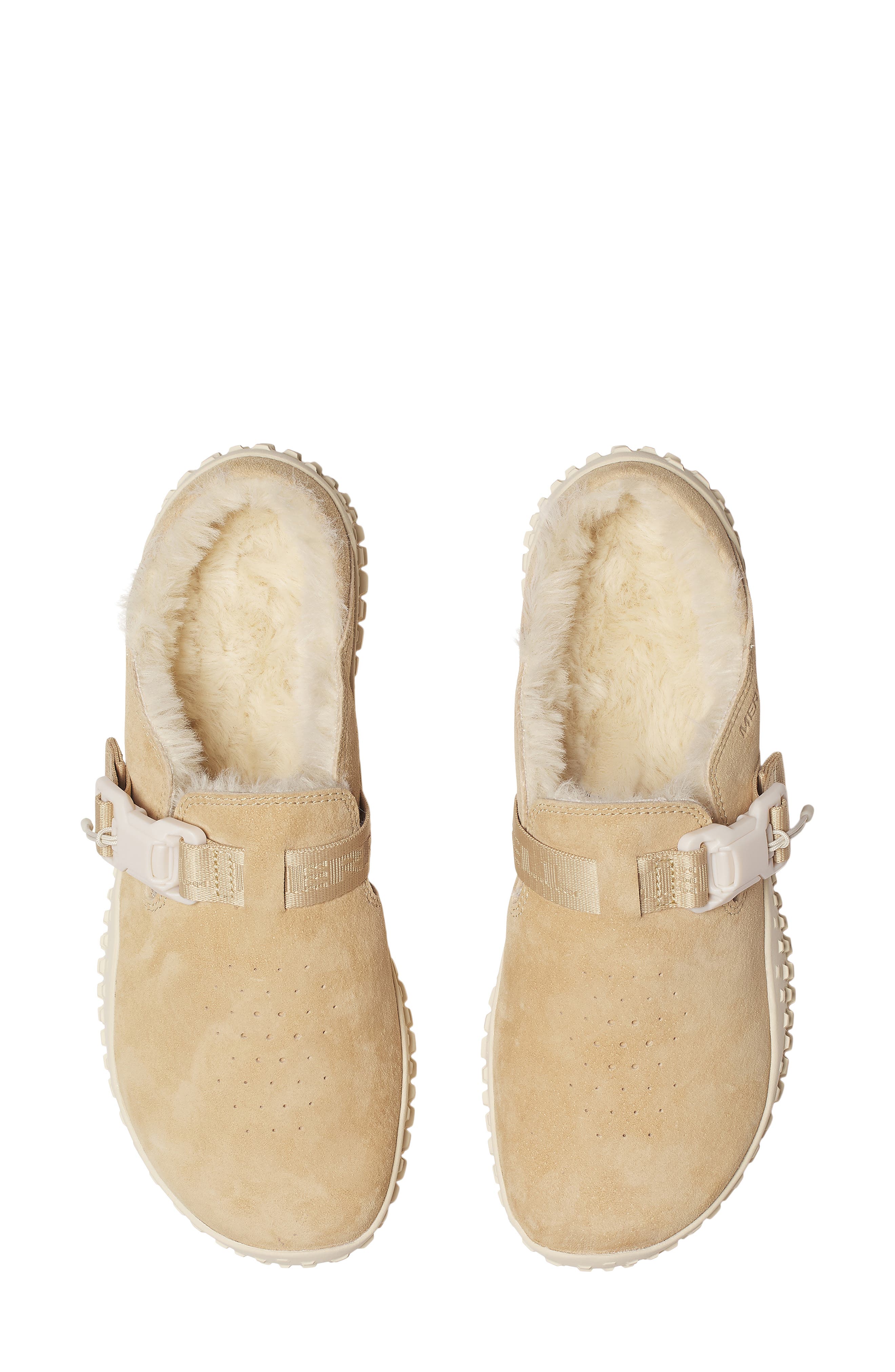 Merrell Wrapt Cozy Faux Shearling Lined Mule, Alternate, color, Latte