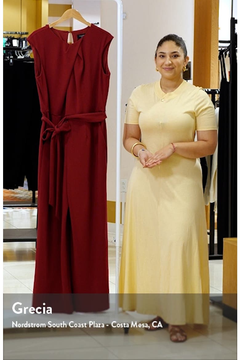 Cross Neck Tie Waist Sleeveless Jumpsuit video