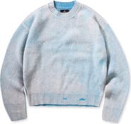 Represent Oversize Reversible Fade Out Distressed Wool Crewneck Sweater