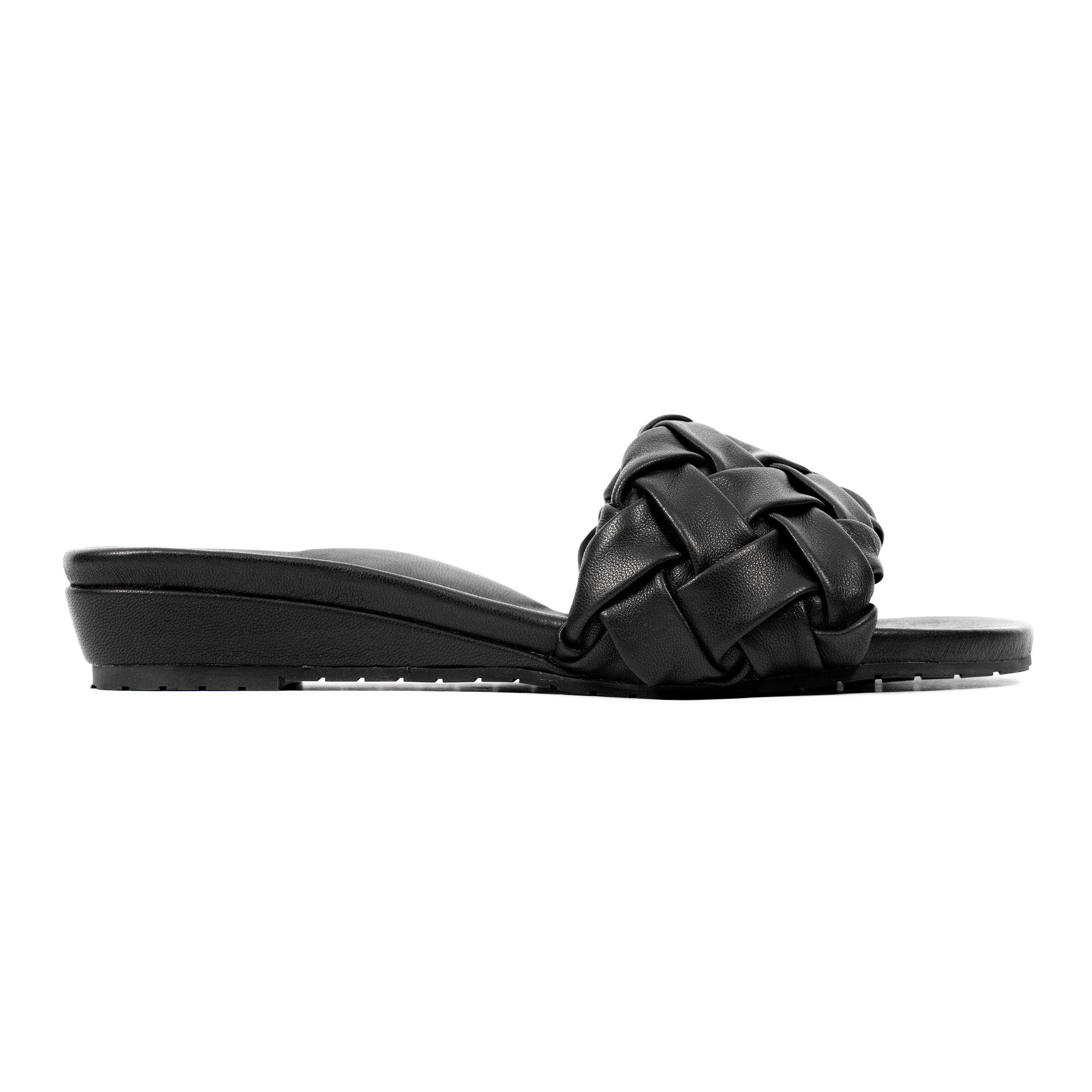 Steffie's Glide Sandal, Main, color, Ink Black