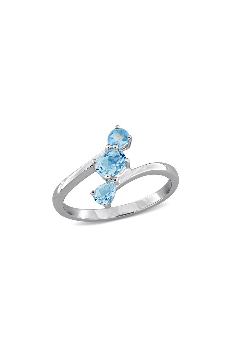 Swiss Blue Topaz Bypass Ring, Main, color, BLUE