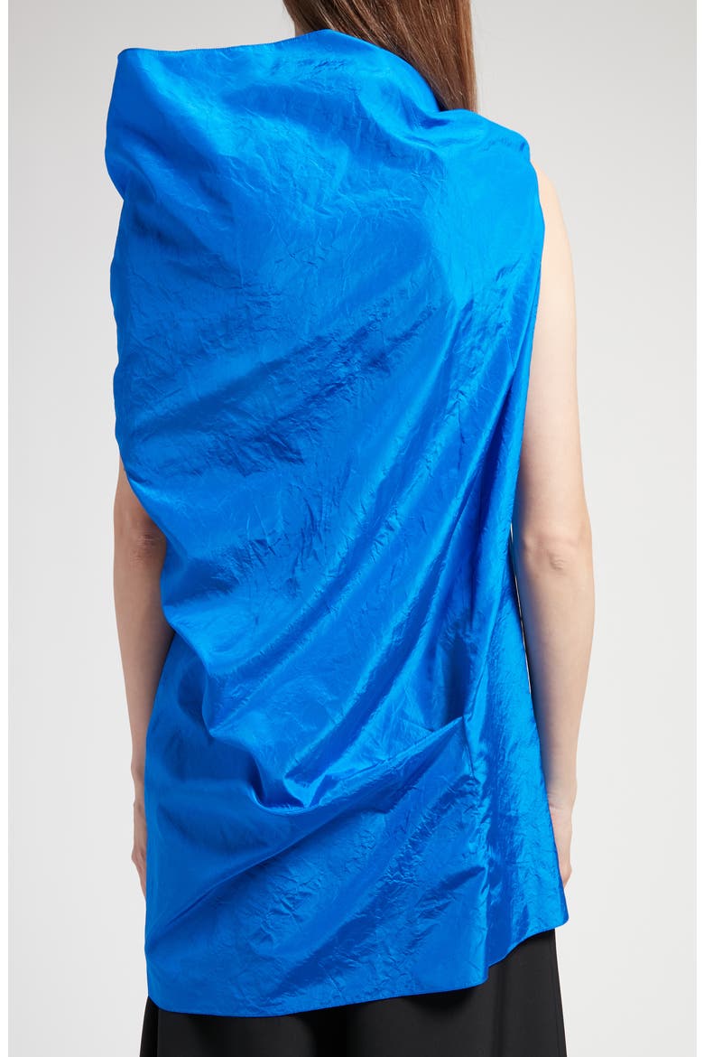 Aria Asymmetric Silk Top, Alternate, color, BLUE