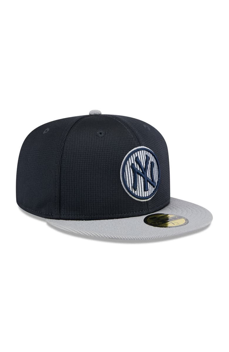 New Era Men's New Era  Gray New York Yankees 2025 Batting Practice 59FIFTY Fitted Hat, Alternate, color, 