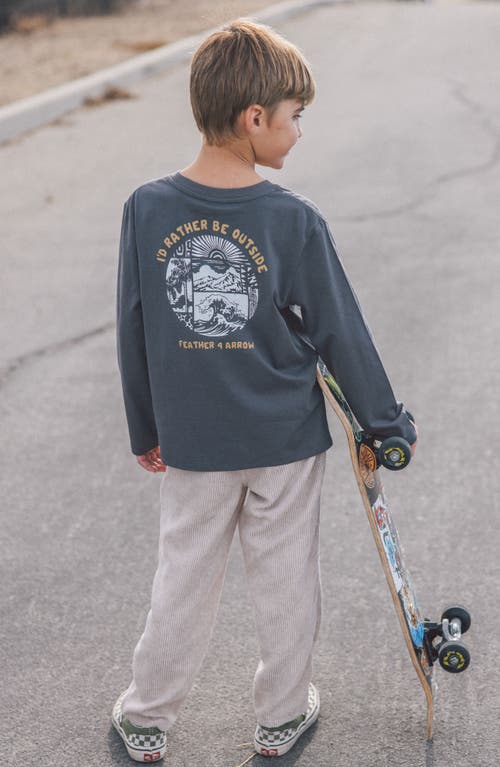 Feather 4 Arrow Kids' Camden Corduroy Straight Leg Pants In Gray