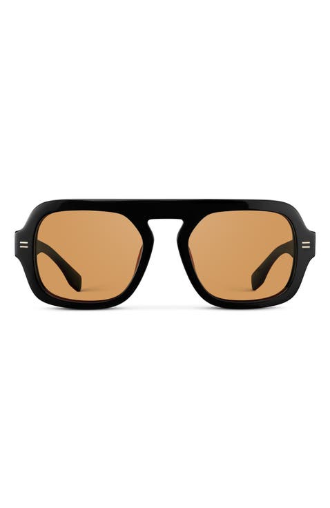 Naomi - 52mm Oversized Aviator Polarized Sunglasses