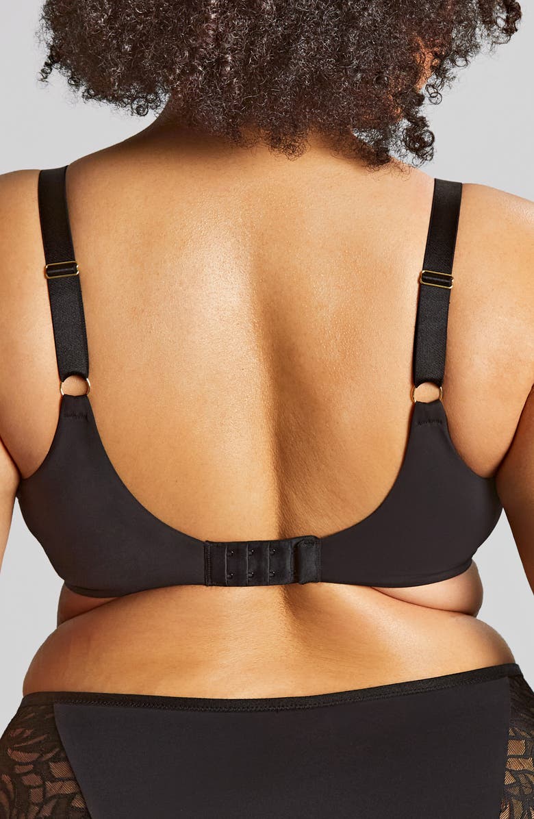 Panache Sophia Underwire Lace Bra, Alternate, color, Black