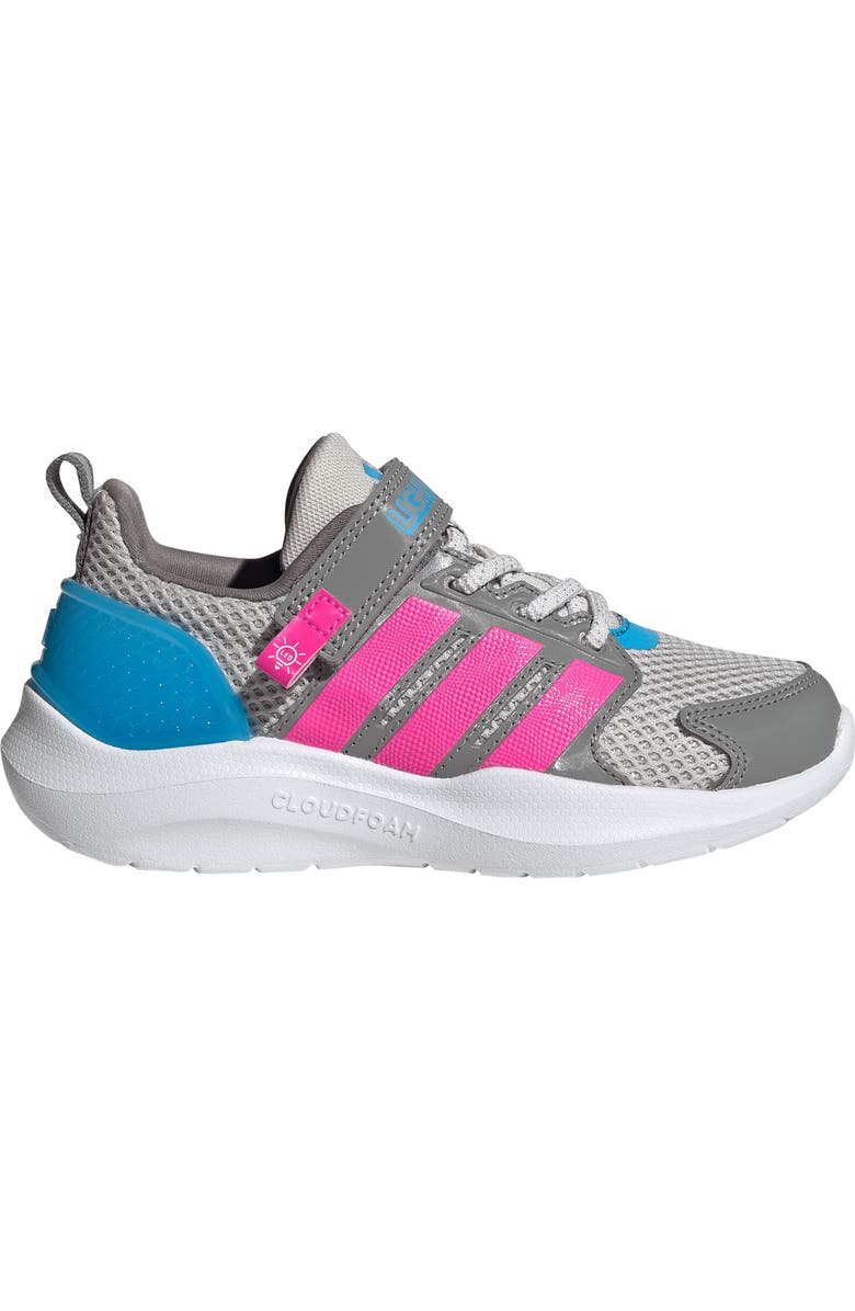 adidas Kids' Lightorama Sneaker, Alternate, color, Grey/ Pink/ Aquamarine