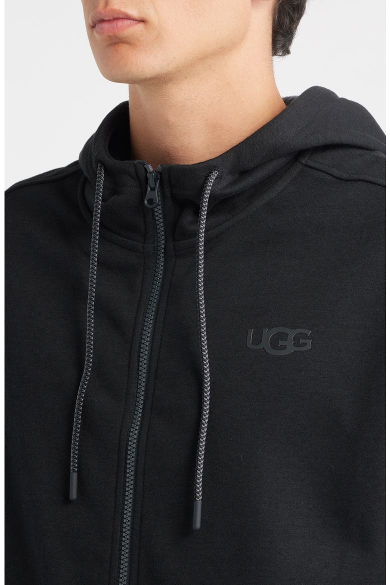 Shiloh Fleece Zip Hoodie, Alternate, color, BLACK