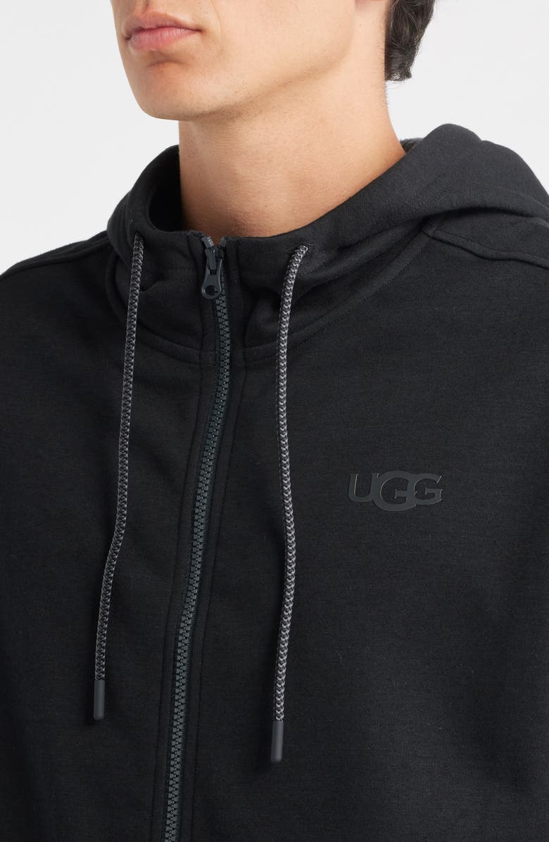 UGG<sup>®</sup> Shiloh Fleece Zip Hoodie, Alternate, color, Black