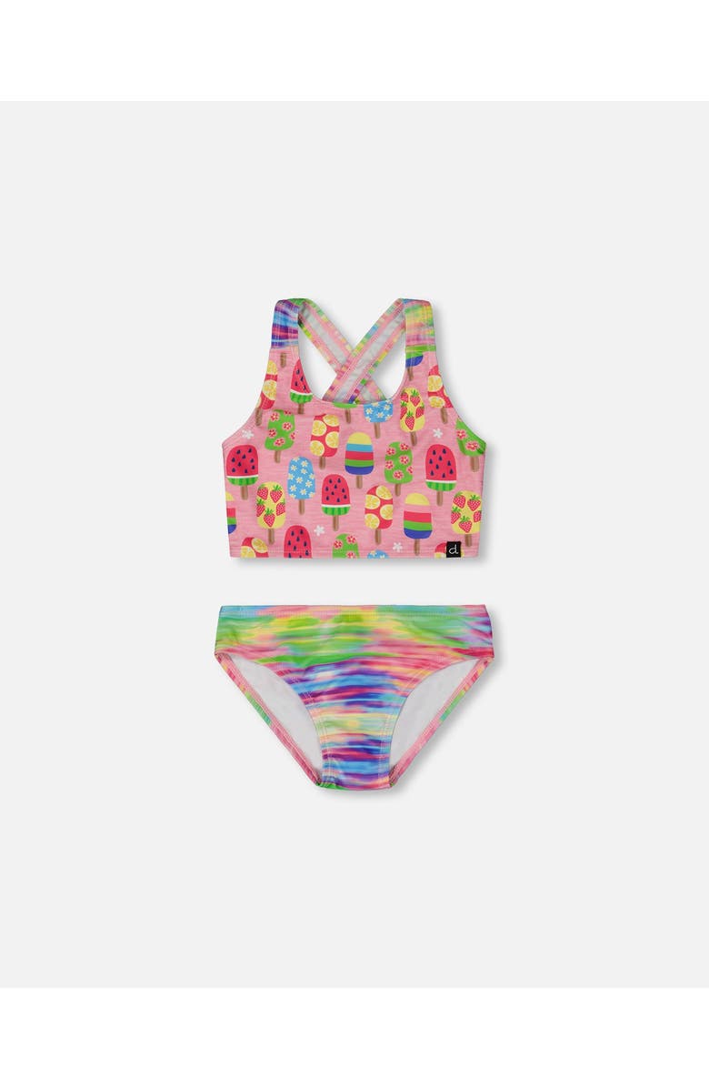 Deux par Deux Little Girl's Printed Two-Piece Swimsuit Multicolored, Main, color,