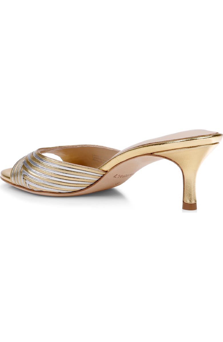 L'AGENCE Chamonix Sandal, Alternate, color, Gold/ Silver