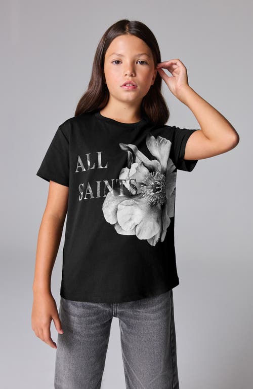 Smallsaints By Allsaints Kids' Presila Floral Cotton Graphic T-shirt In Black