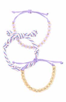 Leith 3-Pack Beaded Paracord Slider Bracelets