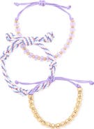 Leith 3-Pack Beaded Paracord Slider Bracelets