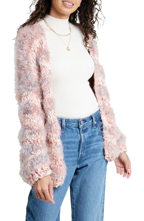 Lurex Eyelash Stripe Cardigan