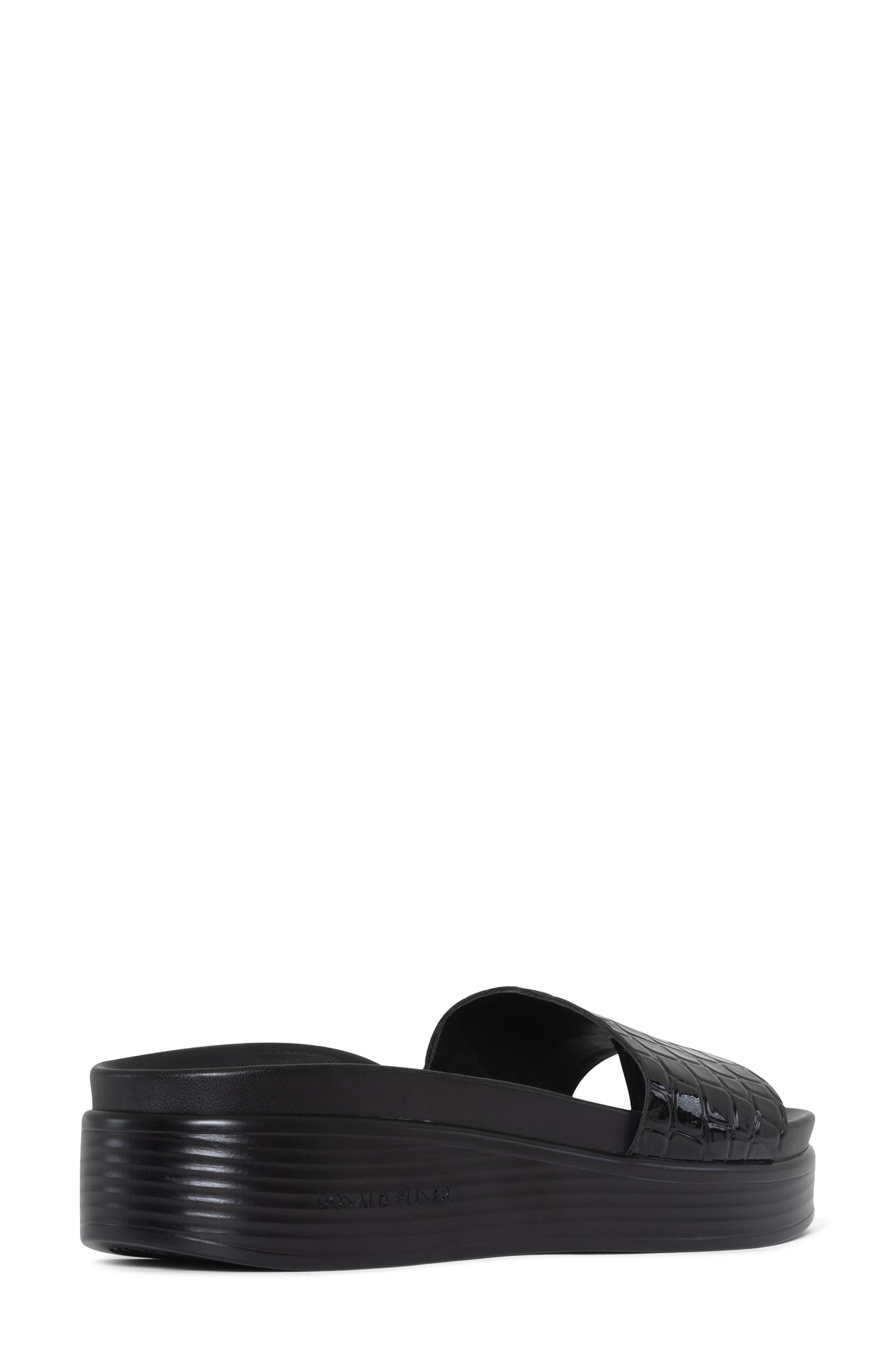 Donald Pliner Fiji Suede Slide Sandal, Alternate, color, Black/ Black