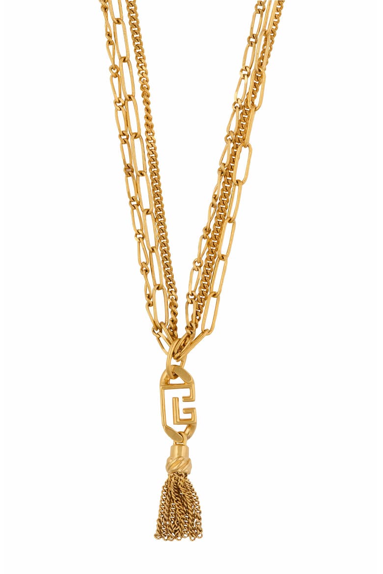Sync Golden Brass Long Necklace, Alternate, color, Gold
