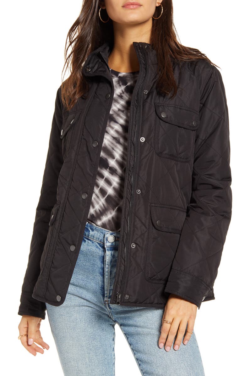 Thread & Supply Fleece Lined Quilted Utility Jacket, Main, color, 