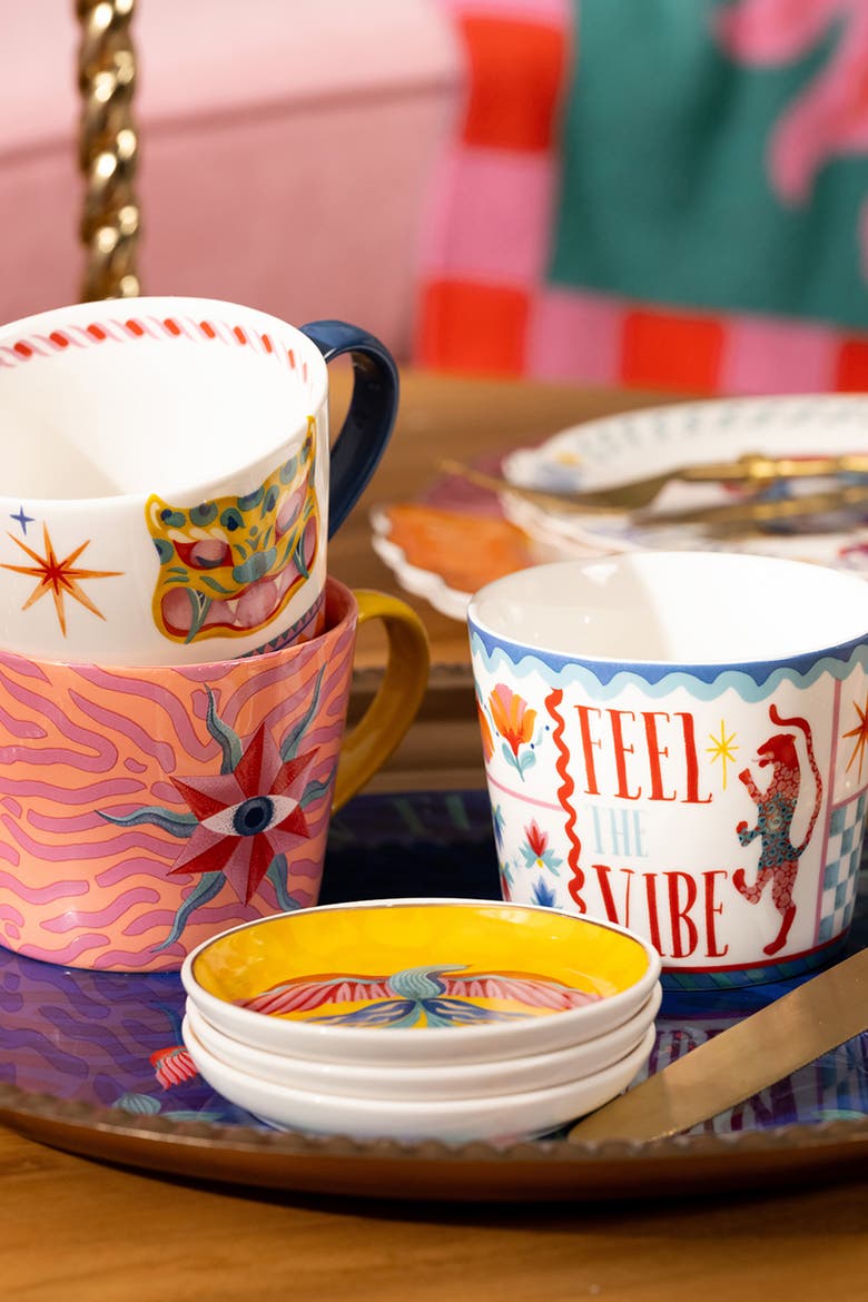 Luohu Porcelain Feel Vibe Mug 12 oz Set of 3, Alternate, color, Pink