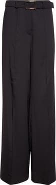 SPORTMAX Abituro High Waist Wool Blend Wide Leg Pants