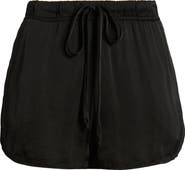 Cloth & Stone High Waist Flowy Satin Drawstring Shorts