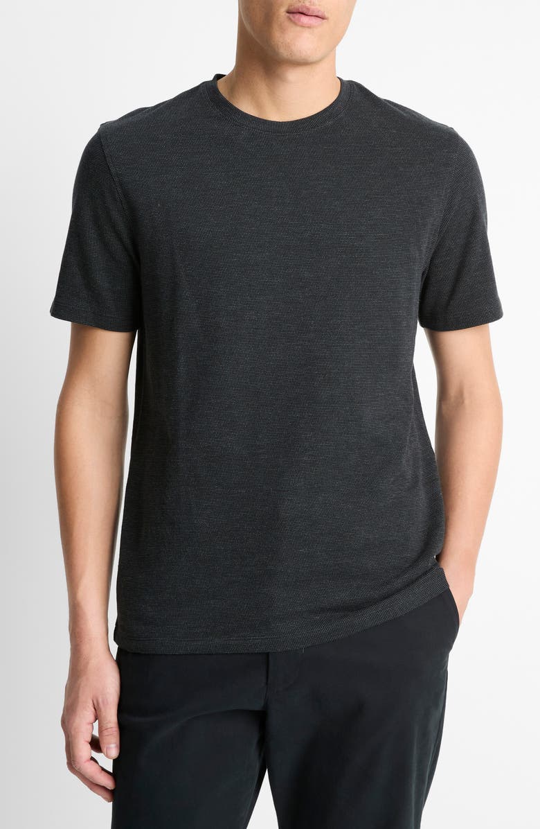 Vince S/S CREW, Main, color, Black/ Med H Grey