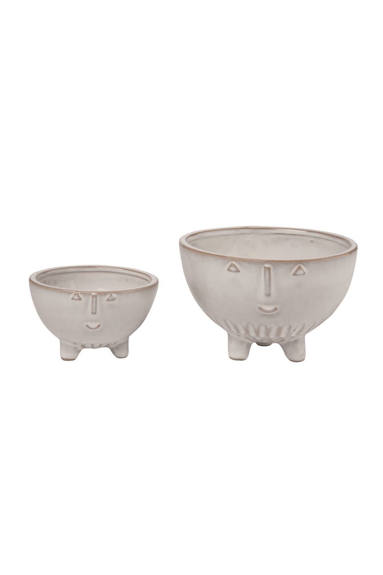 Ceramic 5.75 Inch White Spring Small Bowl Set of 2 Decorative Bowls for Home and Kitchen, Main, color, White