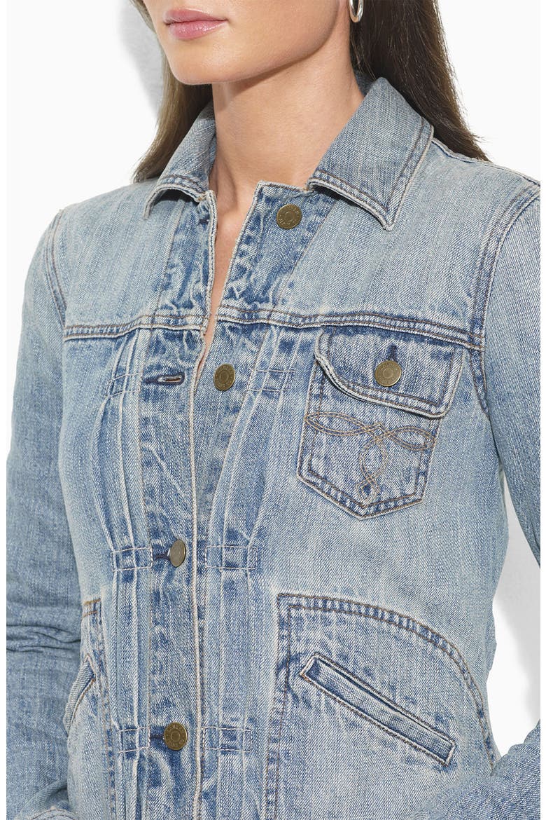 Lauren by Ralph Lauren Denim Jacket, Alternate, color, DESERT WASH