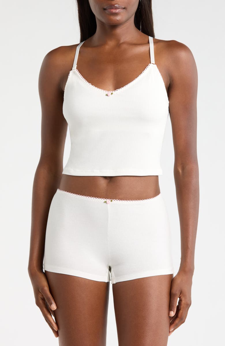 KILO BRAVA Rib Crop Camisole, Main, color, White