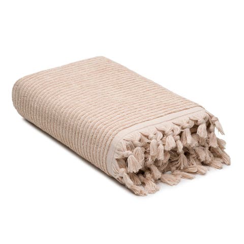 Ribbed Loom Turkish Cotton Terry Bath Towel