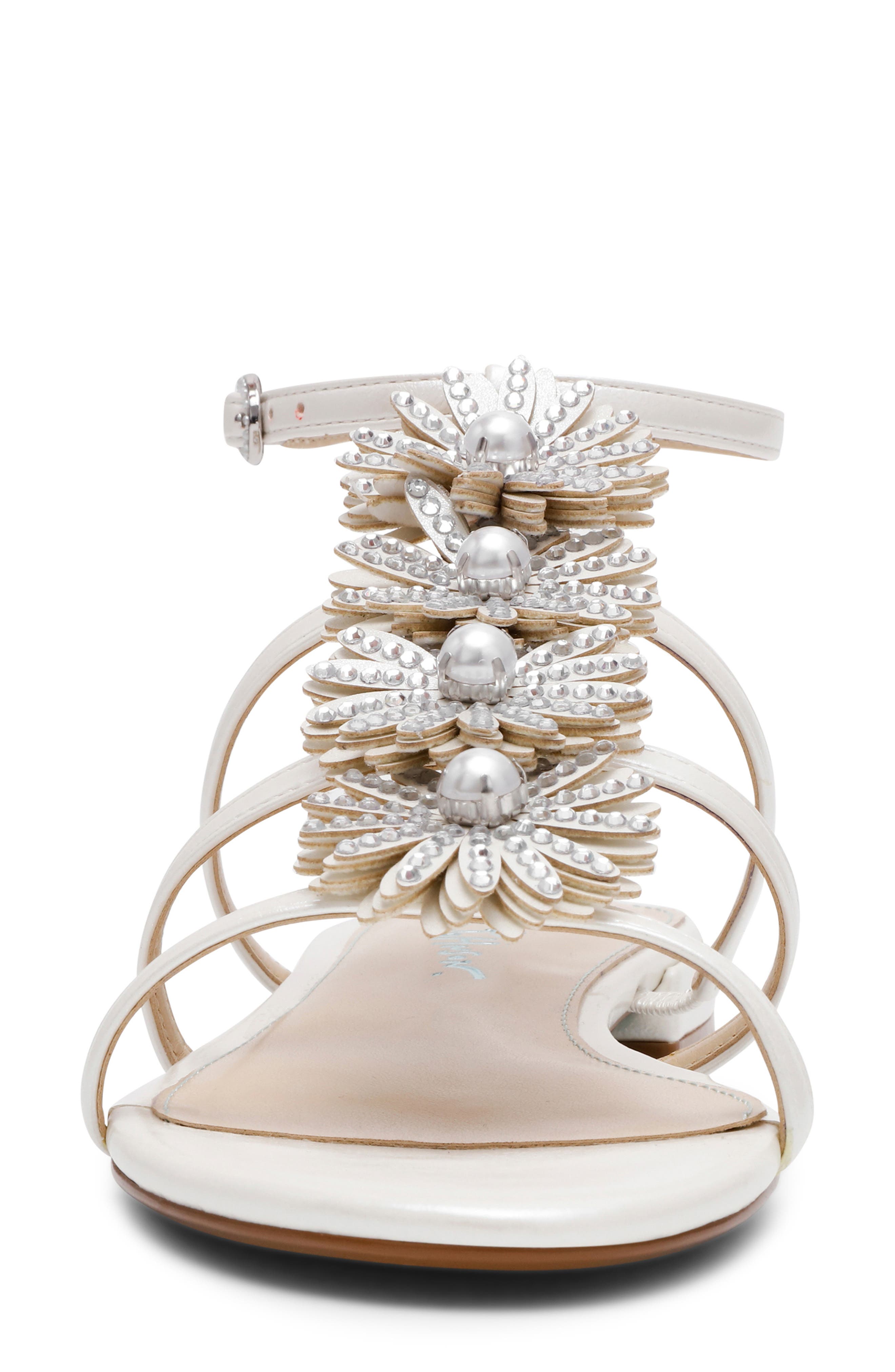 Betsey Johnson Joyce Ankle Strap Sandal, Alternate, color, Ivory