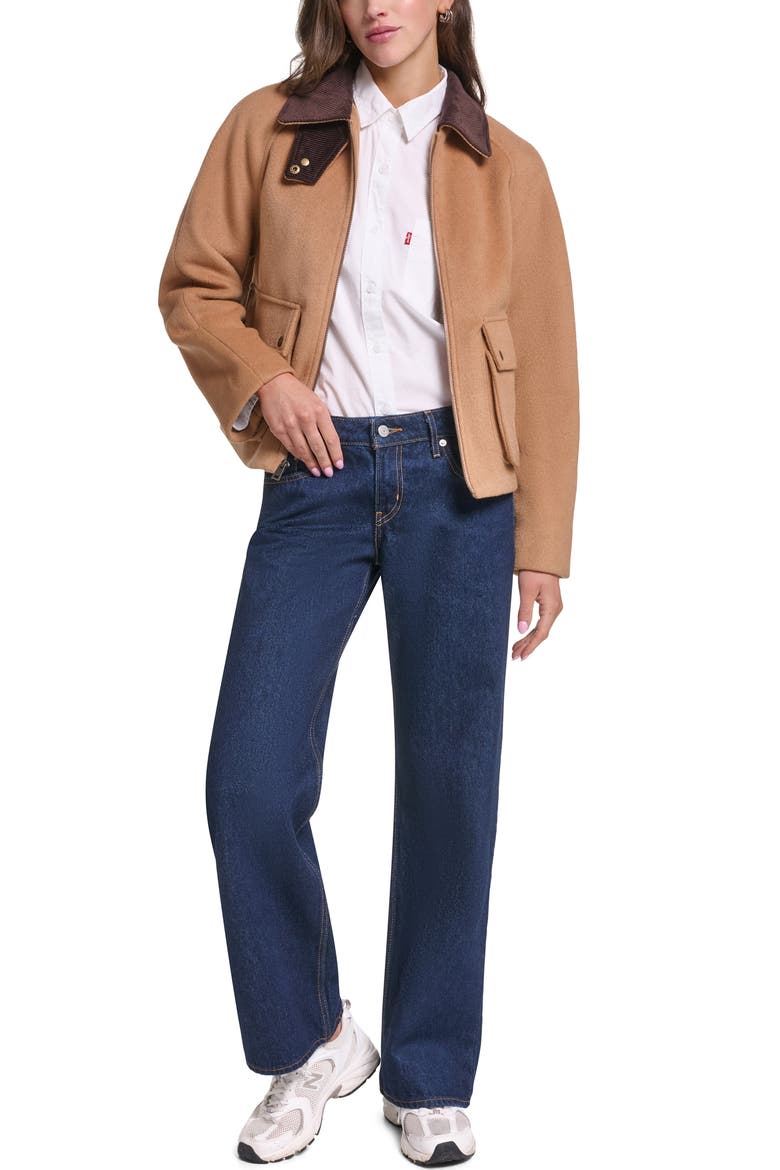 Wool Blend Barn Jacket, Alternate, color, CAMEL