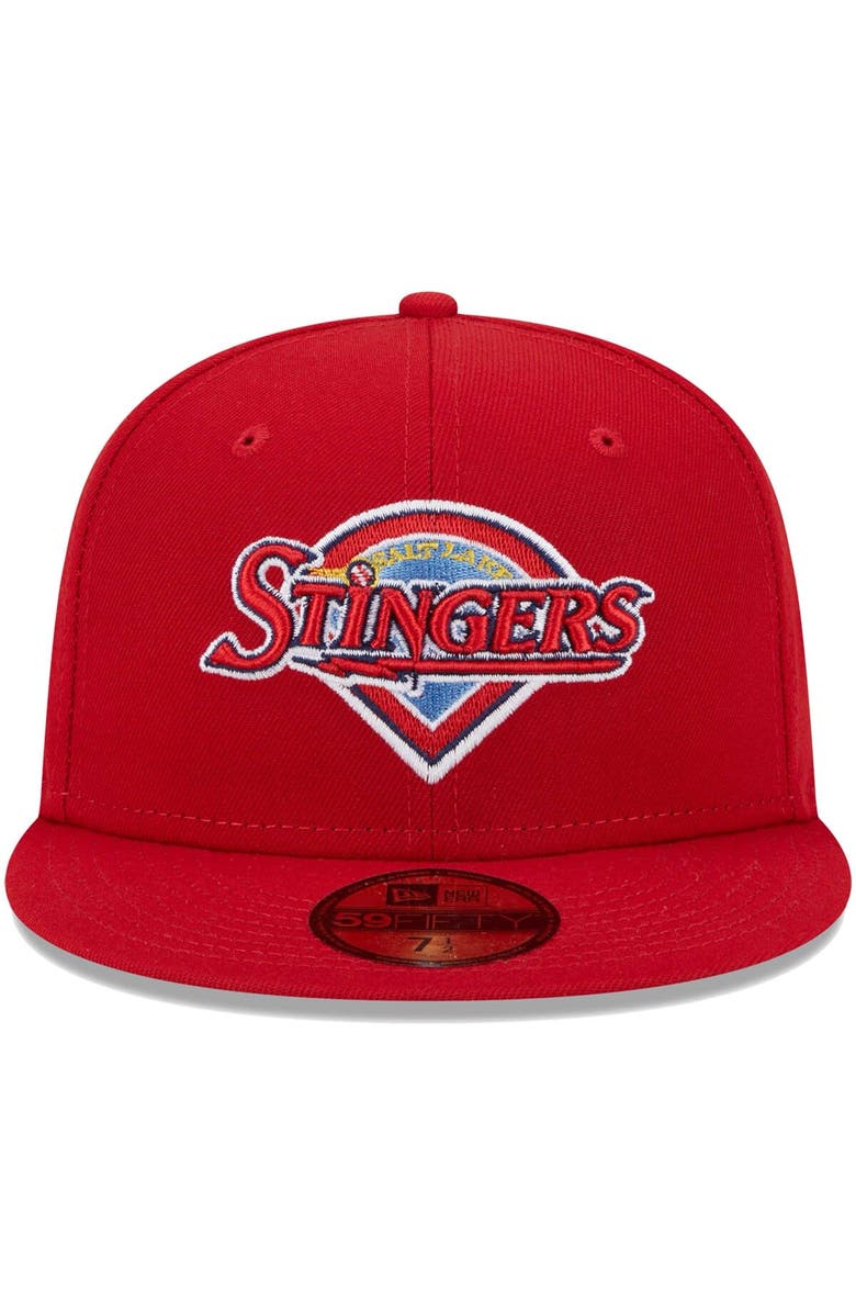 New Era Men's New Era Red Salt Lake Bees Theme Nights Salt Lake Stingers 59FIFTY Fitted Hat, Alternate, color,