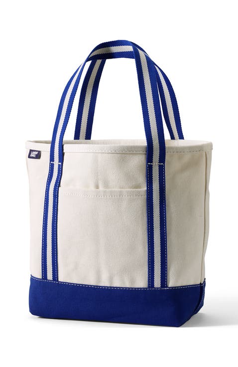 Small 3 Pocket Open Top Canvas Tote Bag