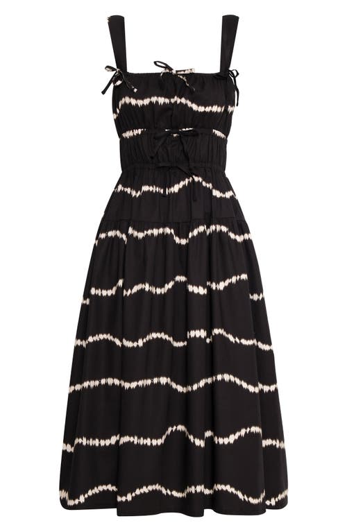 THE LULO PROJECT THE LULO PROJECT BAHIA TIE SLEEVELESS MIDI DRESS 