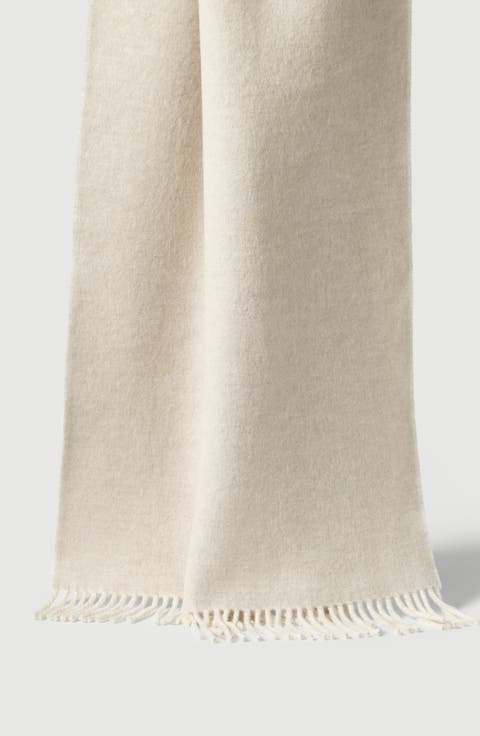 Wool and cashmere knit scarf