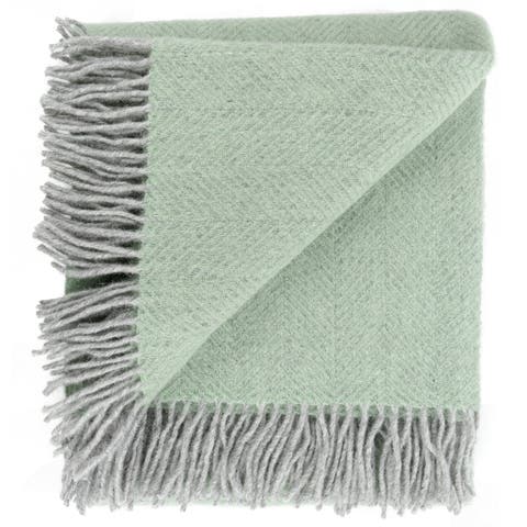 Highland Tweeds Herringbone Pure New Wool Throw