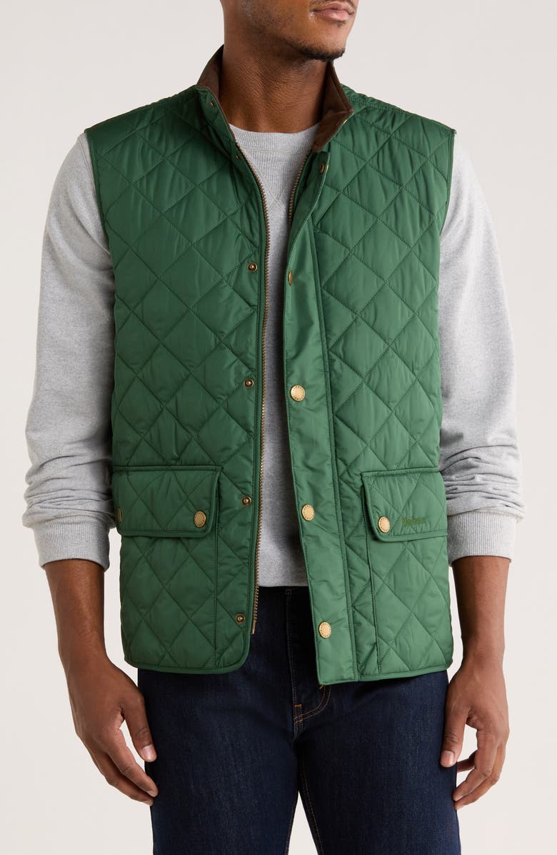 Barbour Lowerdale Diamond Quilted Vest, Main, color, 