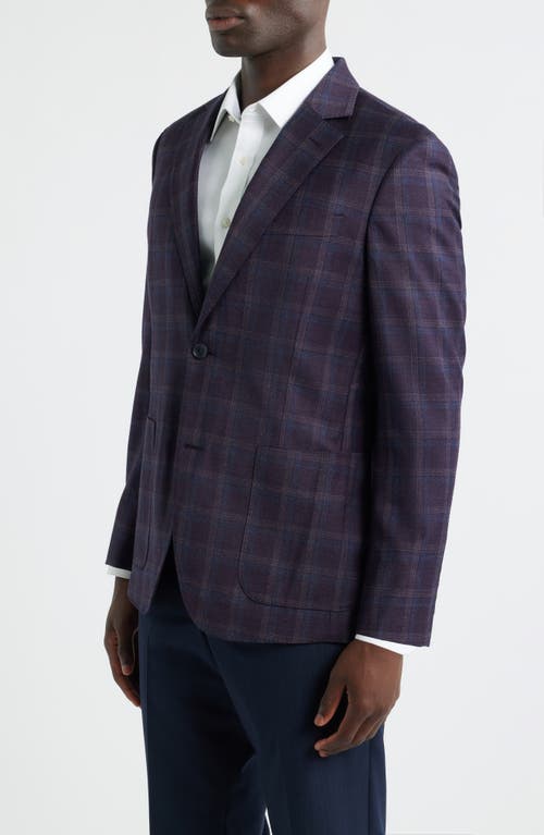 Nordstrom Purple Shadow Check Wool Sport Coat In Purple